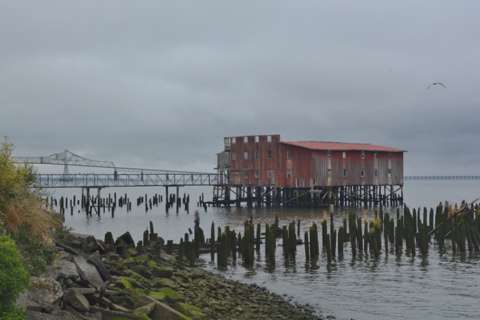 one of many abandoned buildings on the waterfront